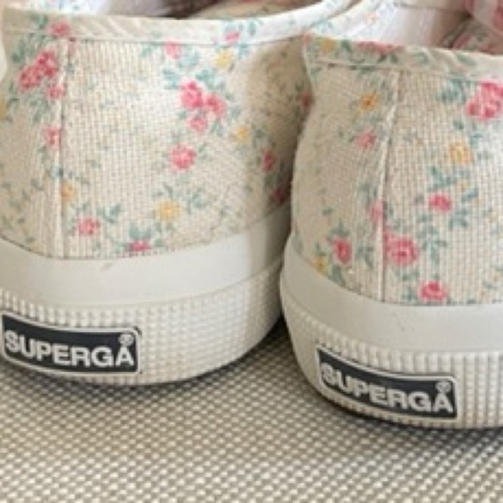 LoveShackFancy x‎ Superga Floral Chunky Sneakers Size 7.5 - Picture 5 of 16